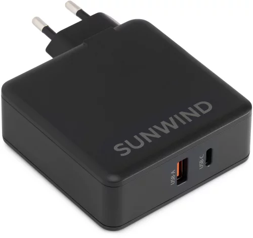 Сетевое зар./ устр. SunWind SWWB0 100W 5A (PD+QC) USB/ USB Type-C универсальное черный (SWWB0H1100BK)