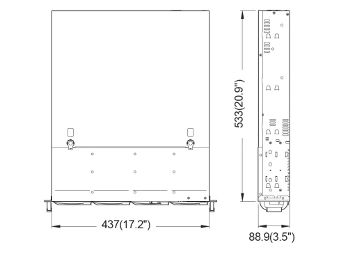 Серверный корпус/ 8-port 12Gbps SAS/ SATA BP and 550W 2U Single PSU (CS-R25-42P) фото 5