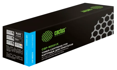 Картридж лазерный Cactus CSP-W2031X голубой (6000стр.) для HP LJ M454/MFP M479