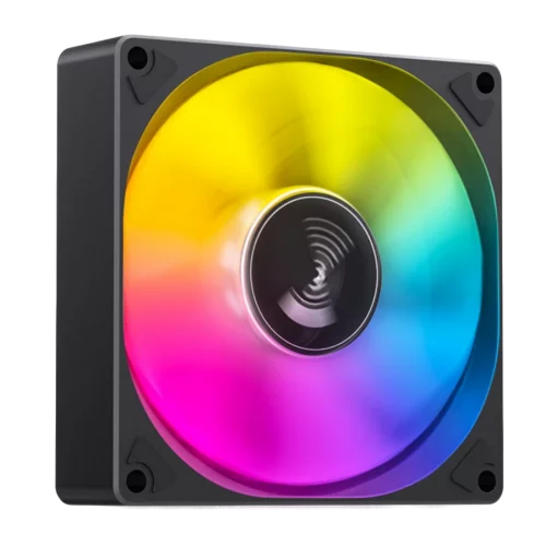 Кулер для корпуса/ Case Cooler JONSBO SL-925B (92x92x25mm, 4-pin PWM, ARGB, 38.2CFM, 33.8dBA, 2200RPM, Black) (SL-925 ARGB BLACK)