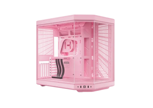 Корпус без блока питания/ Case HYTE Y70, Midi-Tower, TG, no fans, 2xUSB-A 3.2, 1xUSB Type-C, E-ATX, ATX, mATX, mITX Strawberry Milk (CS-HYTE-Y70-SM)