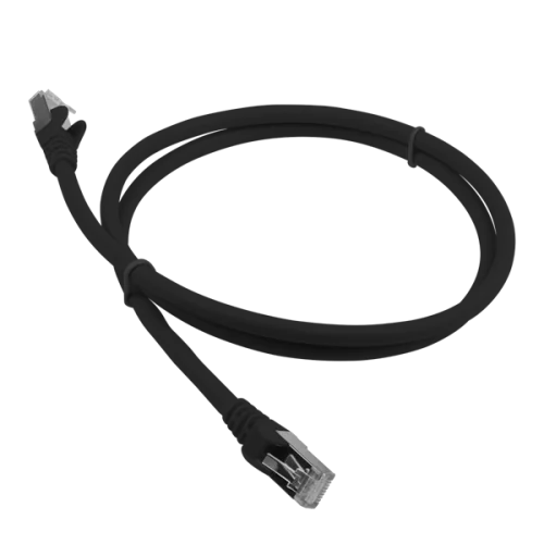 Патч-корд LANMASTER LSZH FTP кат.6A, 0.5 м, черный (LAN-PC45/ S6A-0.5-BK) (LAN-PC45/S6A-0.5-BK)