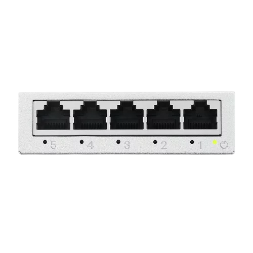 Коммутатор Zyxel GS-105B v5, 5 портов 1000 Мбит/ с, настольный, металлический корпус (GS-105BV5-EU0101F)