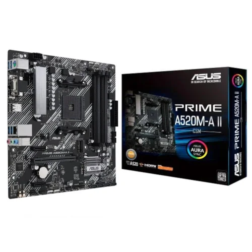 Материнская плата ASUS PRIME A520M-A II/ CSM AM5 mATX 4xDDR4 PCIEx16 2xPCIEx1 M.2 DP HDMI VGA GLAN (90MB17H0-M0EAYC)