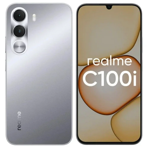 Смартфон Realme C100i 4+128 серебристый (RMX5377 C100I 4+128 СЕРЕБРИСТЫЙ)