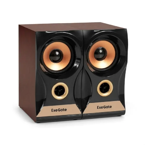 ExeGate Maestro SPS-590 (Активная, питание 220В, 2х3Вт, 30-18000Гц, цвет темное дерево, Color Box) (EX297196RUS)