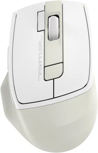 Мышь A4Tech Fstyler FG45CS Air бежевый оптическая (2000dpi) silent беспроводная USB для ноутбука (7but) (FG45CS AIR USB (CREAM BEIGE))