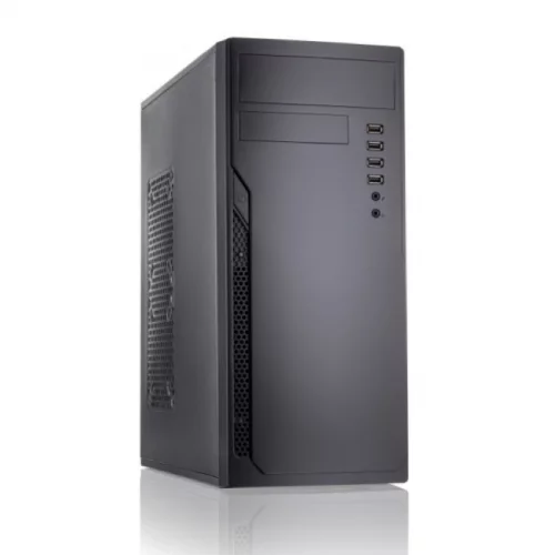 Корпус Foxline FL-301, ATX, 1x5.25, 5x3.5, 4xUSB2.0, HDA, noFAN, 450W ATX PSU, 1.2m EU pwr cord (FL-301-FZ450R-EL)