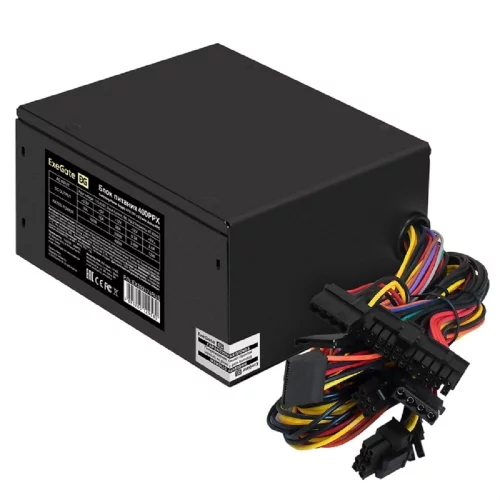Exegate EX292174RUS Блок питания 400W ExeGate 400PPX (ATX, APFC, КПД 80% (80 PLUS), 14cm fan, 24pin, (4+4)pin, PCIe, 5xSATA, 4xIDE, FDD, RTL, black)