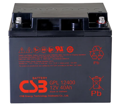 CSB Аккумуляторная батарея для ИБП (10-12 лет) (12V/ 40Ah) (GPL12400 I CSB)