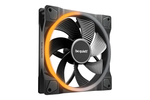 Кулер для корпуса/ Case Cooler be quiet! LIGHT WINGS 140mm PWM Reverse (140x140x25mm, 4-pin PWM, ARGB, 51.4CFM, 25.5dBA, 1300RPM, Black) (BL134)