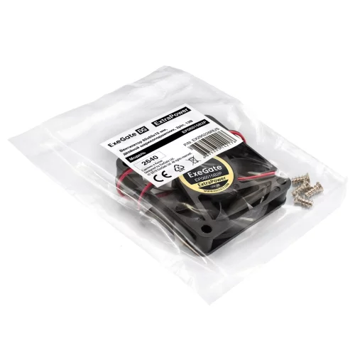 Exegate EX295226RUS Вентилятор 12В DC ExeGate ExtraPower EP06015B2P (60x60x15 мм, 2-Ball (двойной шарикоподшипник), 2pin, 5000RPM, 34dBA) фото 5