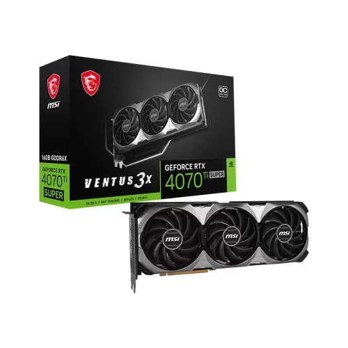 Видеокарта MSI RTX4070Ti SUPER 16G VENTUS 3X OC 16GB GDDR6X 256bit 3xDP HDMI 3FAN RTL (RTX 4070 TI SUPER 16G VENTUS 3X OC)