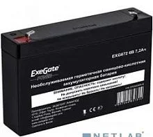 Exegate EP234536RUS Аккумуляторная батарея Exegate EXG672/ GP 672, 6В 7.2Ач, клеммы F1