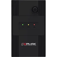 ИБП ЕРМАК Н 850 Оптима линейно-интерактивный, напольный, LED светодиоды, 850ВА/ 480Вт, 12В 9Ач х 1, Schuko x 2 шт., AVR, USB порт для управления, черный металлический корпус, Г*Ш*В(мм) 320*90*150, вес (СБП ЕРМАК 220-220.0.8-32-ВНЛ 1111191)