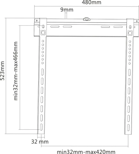 Кронштейн для телевизора Ultramounts UM816F черный 32-55 макс.55кг настенный фиксированный фото 4