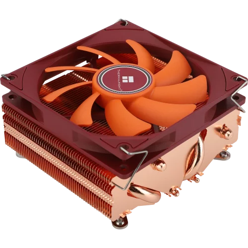 Кулер для процессора/ CPU Cooler Thermalright AXP-90 X53 Full (4-pin PWM, 38mm, Cu/ Cu, 4x6mm, 1x92mm, 42.58CFM, 22.4dBA, 2700RPM, S: 1851/ 1700/ 1200/ 115X, AM5/ AM4, orange, red) (AXP-90-X53-COPPER)