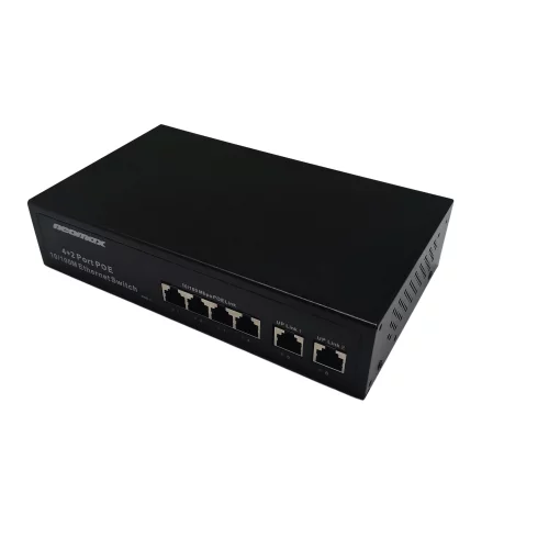 NEOMAX неуправляемый коммутатор NMS-106PoE-100-S, 6 портов 100 Mbps, 4xPoE+, 110W, металл фото 3
