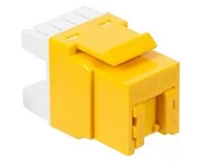 Модуль Keystone, RJ45, кат.5E, UTP, 180 градусов, со встроенной шторкой, желтый (LAN-OK45U5E/ 180P-YL) (LAN-OK45U5E/180P-YL)