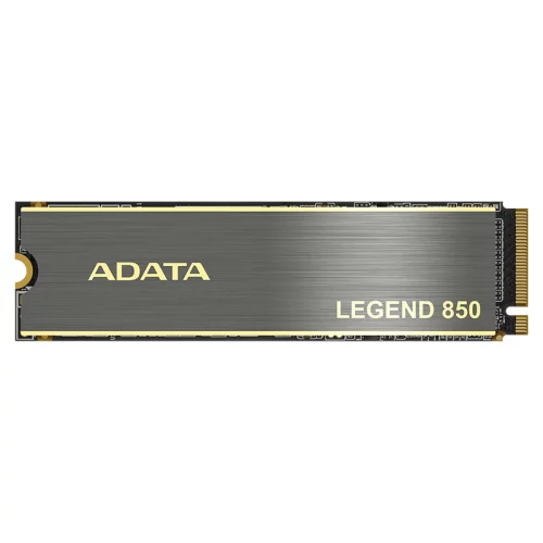 Твердотельный накопитель/ ADATA SSD LEGEND 850, 512GB, M.2(22x80mm), NVMe 1.4, PCIe 4.0 x4, 3D NAND, R/W 5000/2700MB/s, IOPs 380 000/530 000, TBW 500, DWPD 0.54, with Heat Sink (5 лет) (ALEG-850-512GCS)