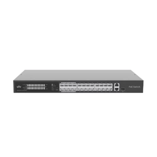 *Коммутатор Uniview 24x100Mbps POE, 11000Mbps, 11000Mbps комбо, бюджет мощности 370 Вт, максимальная мощность на порт 30 Вт (NSW2020-24T1GT1GC-POE-IN)