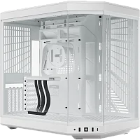 Корпус без блока питания/ Case HYTE Y70, Midi-Tower, TG, no fans, 2xUSB-A 3.2, 1xUSB Type-C, E-ATX, ATX, mATX, mITX Snow White (CS-HYTE-Y70-WW)