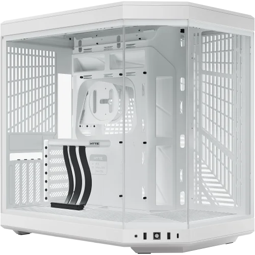 Корпус без блока питания/ Case HYTE Y70, Midi-Tower, TG, no fans, 2xUSB-A 3.2, 1xUSB Type-C, E-ATX, ATX, mATX, mITX Snow White (CS-HYTE-Y70-WW)