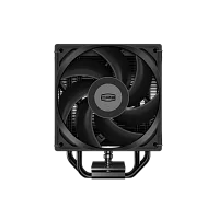Кулер для процессора/ CPU Cooler PCCooler RT400 Digital BK (230W, 4-pin PWM, LED temp., 152mm, Al/Cu, 4x6mm, 1x120mm, 73.32CFM, 34.9dBA, 2200RPM, S: 1851/1700/1200/115X, AM5/AM4, black)