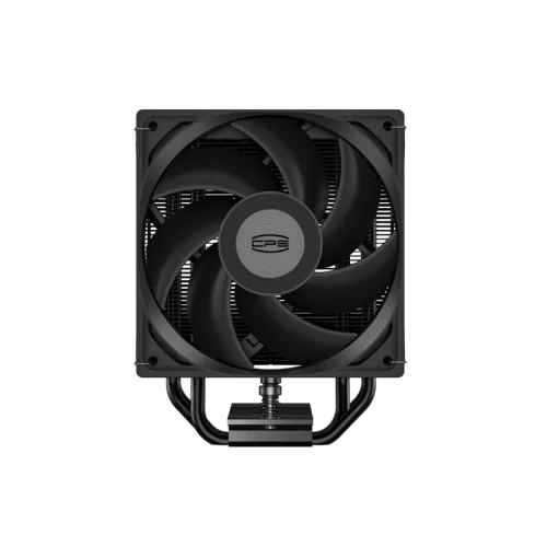 Кулер для процессора/ CPU Cooler PCCooler RT400 Digital BK (230W, 4-pin PWM, LED temp., 152mm, Al/Cu, 4x6mm, 1x120mm, 73.32CFM, 34.9dBA, 2200RPM, S: 1851/1700/1200/115X, AM5/AM4, black)