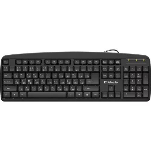 Defender Проводная клавиатура Office HB-910 RU,черный,полноразмерная (45910)