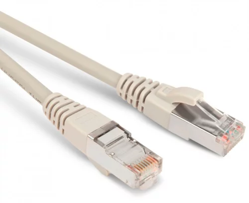 Патч-корд Hyperline PC-LPM-STP-RJ45-RJ45-C5e-10M-LSZH-GY PC-LPM-STP-RJ45-RJ45-C5E-10M F/ UTP общий экран RJ-45 вил.-вилка RJ-45 кат.5E 10м серый LSZH (уп.:1шт) 26AWG
