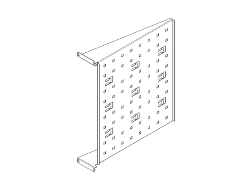 Фиксированная полка Systeme Electric, серия Uniprom, 2U, 450мм, 25кг (UT8105)