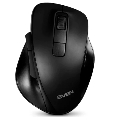 Беспроводная мышь RX-525SW чёрная (бесшумн. кл., 5+1кл. 600-1400DPI, Soft-touch, блист.) (SV-021849)