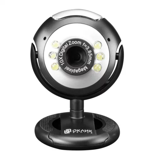 Web-камера Оклик OK-C8825 черный, 0.3Mpix, 640x480, CMOS, USB2.0 с микрофоном