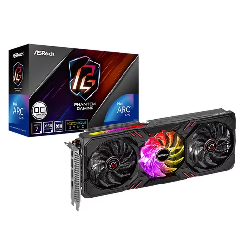 Intel Arc A770 Phantom Gaming D 8GB OC 256-bit GDDR6 HDMI DPx3 RTL (A770 PGD 8GO)