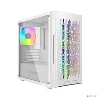 Powercase Mistral Micro D3W ARGB, Tempered Glass, 2x 140mm ARGB PWM+1x 120mm ARGB PWM, белый, mATX (CMMDW-A3)