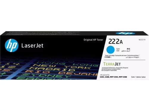 Картридж Cartridge HP 222A для HP Color LaserJet Pro 3203/ 3303 голубой (1 200 стр.) (W2221A)