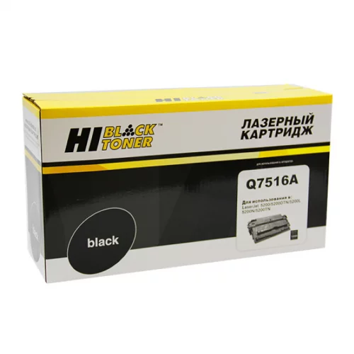 Картридж Hi-Black HB-Q7516A, черный, 12000 страниц, для HP LJ 5200 (22013301)