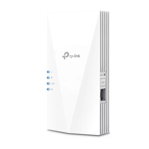 TP-Link RE600X, AX1800 Усилитель сигнала Wi-Fi 6, до 574 Мбит/ с на 2,4 ГГц + до 1201 Мбит/ с на 5 ГГц, 2 встр. антенны, 1 гиг. порт, подключение к настенной розетке