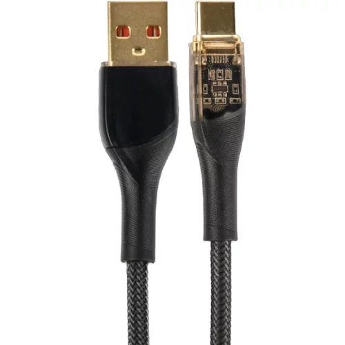 PERFEO Кабель USB A вилка - USB Type-C вилка, 20W, нейлон, черный, длина 1 м., PREMIUM (U4710)