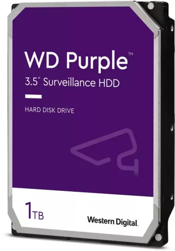 Жесткий диск/ HDD WD SATA3 1TB Purple Video 5400 RPM 64Mb 1 year warranty (WD11PURZ)
