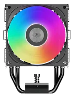Кулер для процессора/ CPU Cooler PCCooler R400 ARGB BK (180W, 4-pin PWM, 133mm, Al/Cu, 4x6mm, ARGB, 1x92mm, 40.94CFM, 30dBA, 2200RPM, S: 1851/1700/1200/115X, AM5/AM4, black)