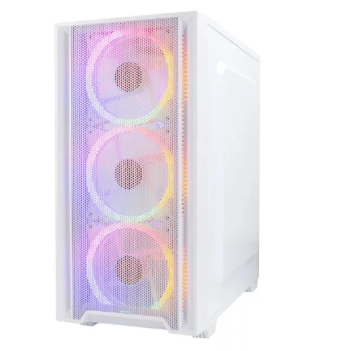 Ginzzu CL640 mATX FAN 4*12FRGB передняя панель Сетка Белый фото 2