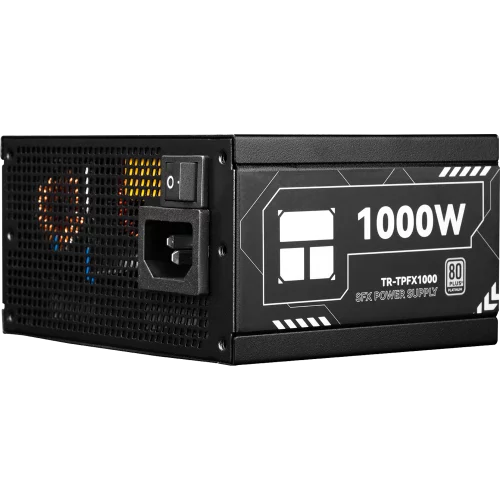 Блок питания 1000W/ Power Supply Thermalright, 1000W 80+ Platinum (SFX, 3.1, PCIe 5.1, Full modular, 1x24(20+4)pin, 1xCPU 8(4+4)pin, 2xPCIe*2 8(6+2)pin, 1x12VHPWR PCIe 5.1 12+4pin 600mm, 6xSATA3, 3xMO (TR-TPFX 1000)
