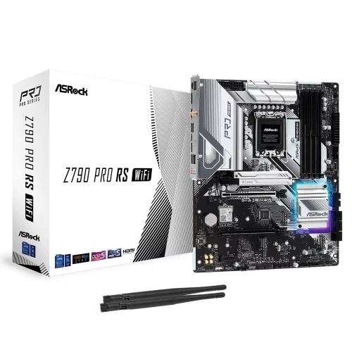 Z790 PRO RS WIFI, Socket 1700, Intel®Z790, 4xDDR5-4800, HDMI+DP, 2xPCI-Ex16, 2xPCI-Ex1, 8xSATA3(RAID 0/ 1/ 5/ 10), 4xM.2, 8 Ch Audio, 1x2.5GLan, WiFi, (4+4)xUSB2.0, (3+4)xUSB3.2, (1+1)xUSB3.2 Type-C™, ATX, 1xPS/ 2, RTL {}