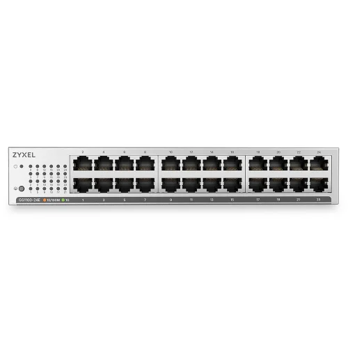 Коммутатор Web Smart L2 коммутатор Zyxel GS1100-24E, 24xRJ-45: 1G, rack 19, бесшумный (GS1100-24E-EU0104F)