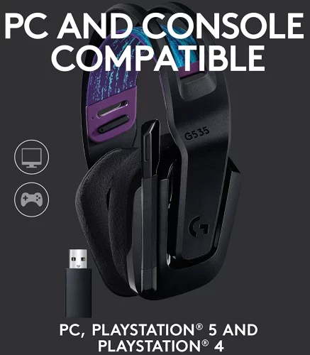 Гарнитура/ Logitech Headset G535 LIGHTSPEED Wireless Gaming BLACK- Retail (981-000972) фото 5