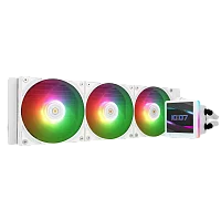 Водяное охлаждение для процессора/ Water Cooling System Thermalright Grand Vision 360 (360mm, LED, White, ARGB/ Fans: 3x120mm, 80.45CFM, 29.4dBA, 2150RPM/ Pump height 72.5mm, 6400RPM, Rad thickness 27 (G-VISION-WH-360-ARGB)