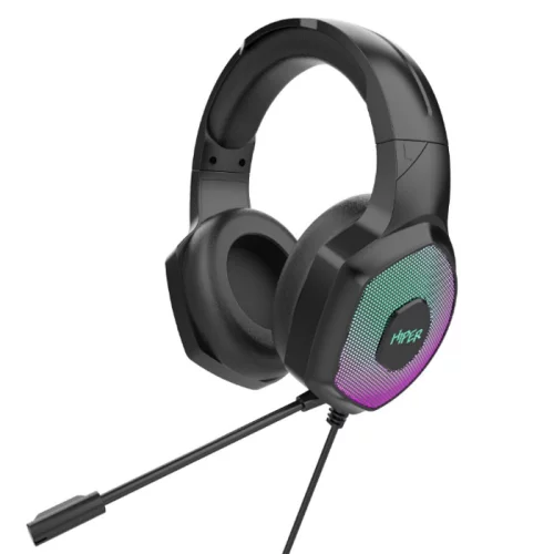 Гарнитура компьютерная игровая HIPER GSND-1000, Wired, stereo 2.0, 40мм, mini-jack 3.5мм+USB, RGB, cable 2m