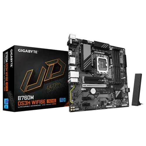 Материнская плата Gigabyte B760M DS3H WF6E GEN5, RTL (B760M DS3H WIFI6E GEN5)